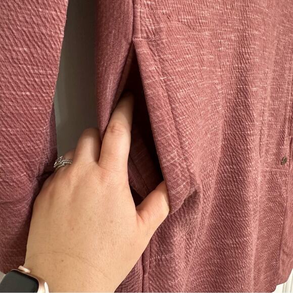 prAna Women's Sunrise Dress, Cowl Neck, Sweater, Recycled, Pink, Small - Picture 4 of 13